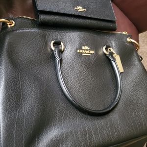 Black coach bag and purse